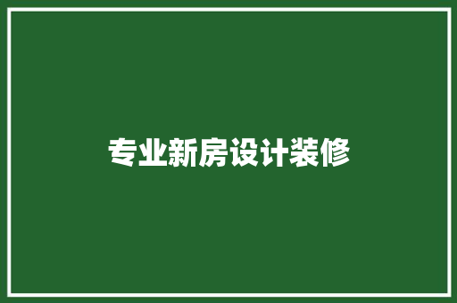 专业新房设计装修