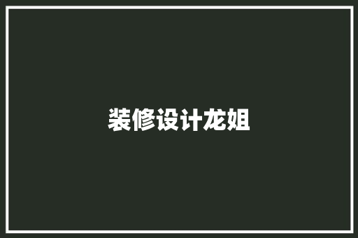 装修设计龙姐