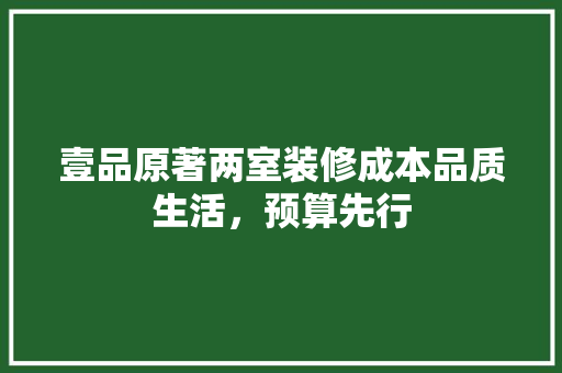 壹品原著两室装修成本品质生活，预算先行
