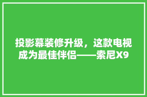 投影幕装修升级，这款电视成为最佳伴侣——索尼X900H详细评测