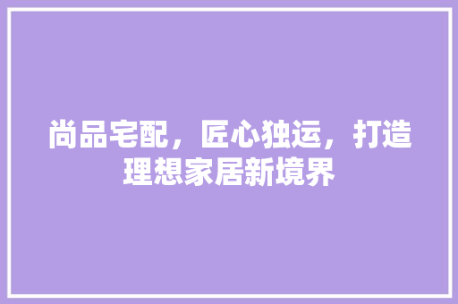 尚品宅配，匠心独运，打造理想家居新境界
