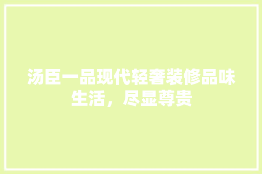 汤臣一品现代轻奢装修品味生活，尽显尊贵