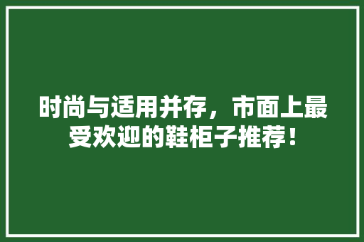 时尚与适用并存，市面上最受欢迎的鞋柜子推荐！