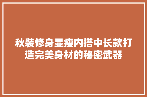 秋装修身显瘦内搭中长款打造完美身材的秘密武器
