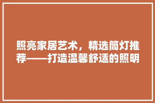 照亮家居艺术，精选筒灯推荐——打造温馨舒适的照明环境