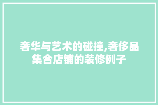 奢华与艺术的碰撞,奢侈品集合店铺的装修例子  第1张
