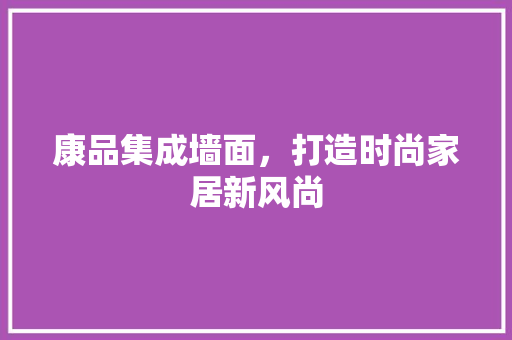 康品集成墙面，打造时尚家居新风尚