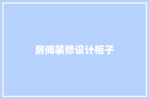 房间装修设计柜子